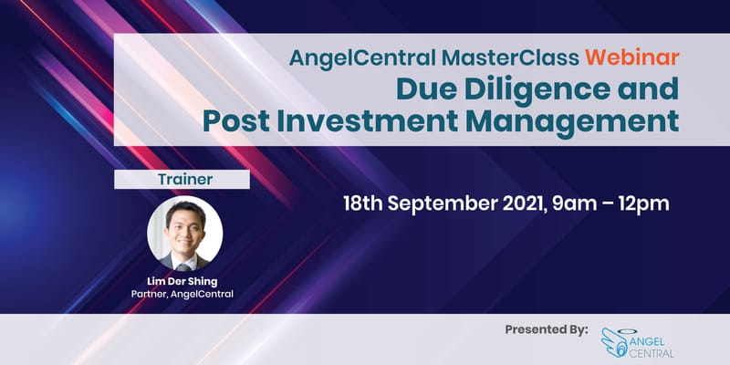 AngelCentral Masterclass Series Webinar: Due Diligence and Post Investment Management